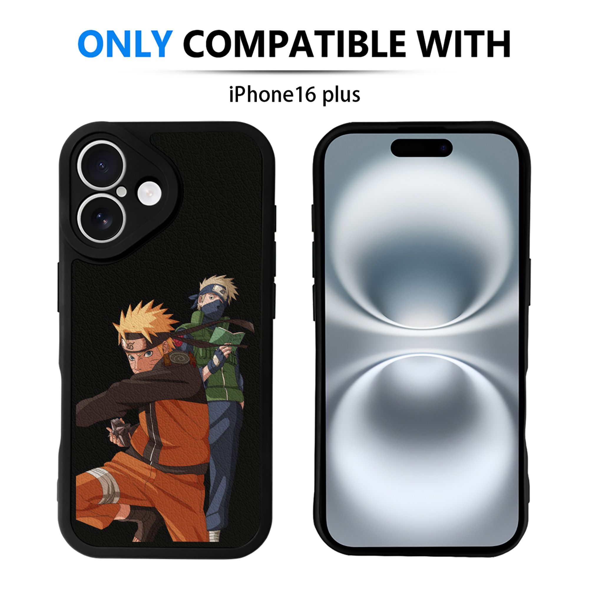 （画像用） NARUTO -ナルト- うずまき ナルト Uzumaki Naruto 【iPhone 16シリーズ対応】シリコンスマホケース（レザー調） 材質：シリコン
